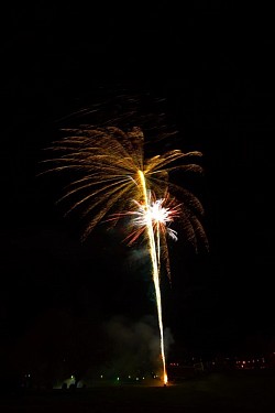 Feuerwerk auf zwei Etagen.