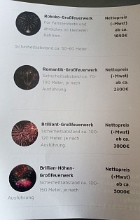 Top Angebot auch für das kleine Buget lässt sich was machen da ich mit ihnen plane und ein top Feuerwerk mit einem top Budget zusammen stelle.